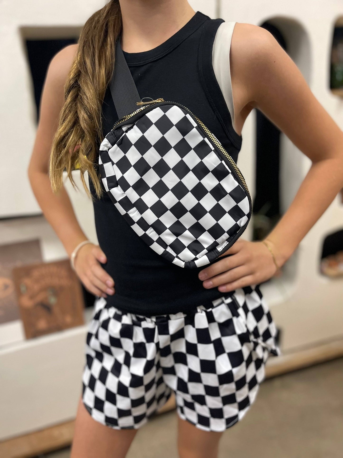 Checkered Crossbody Bag