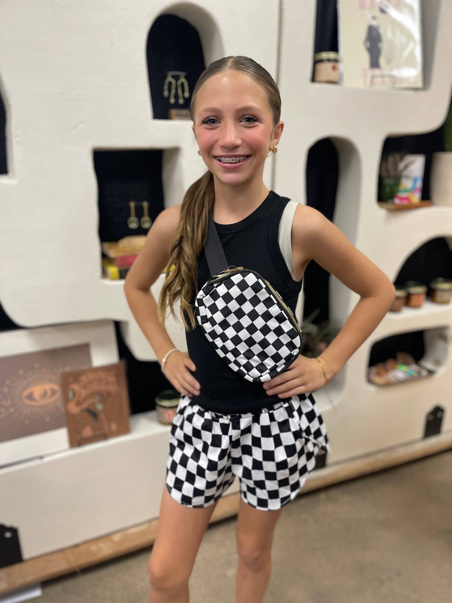Checkered Crossbody Bag