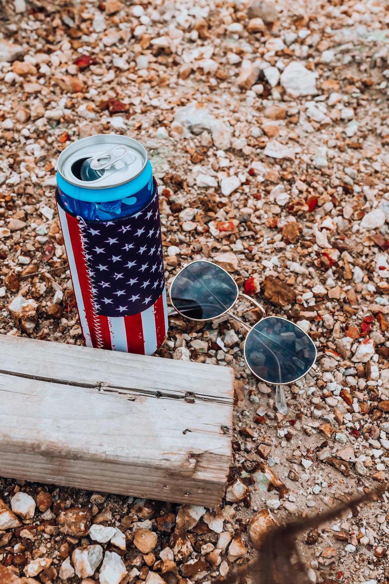 Slim Coozie Red, White, & Blue Flag
