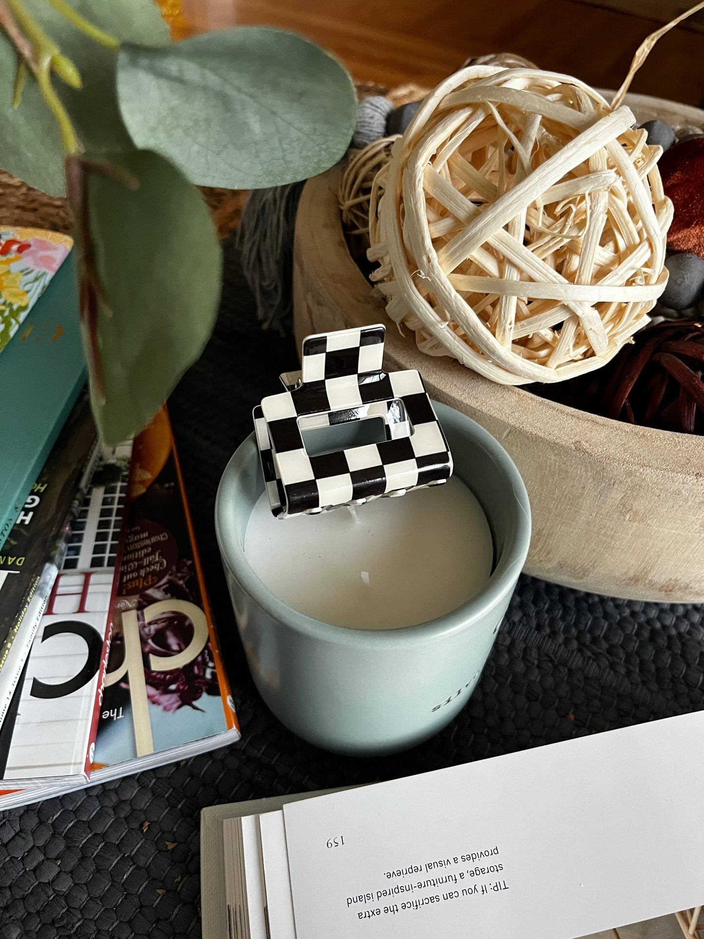 Hair Claw Clip Small - Checkered