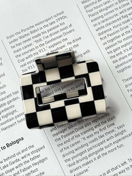 Hair Claw Clip Small - Checkered