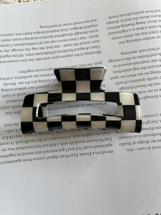 Hair Claw Clip - Checkered